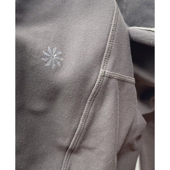 Athleta Leggings Women Brown Track Tux Tight Metro Velvet Stripe Sz LT Zip Ankle - Picture 4 of 9